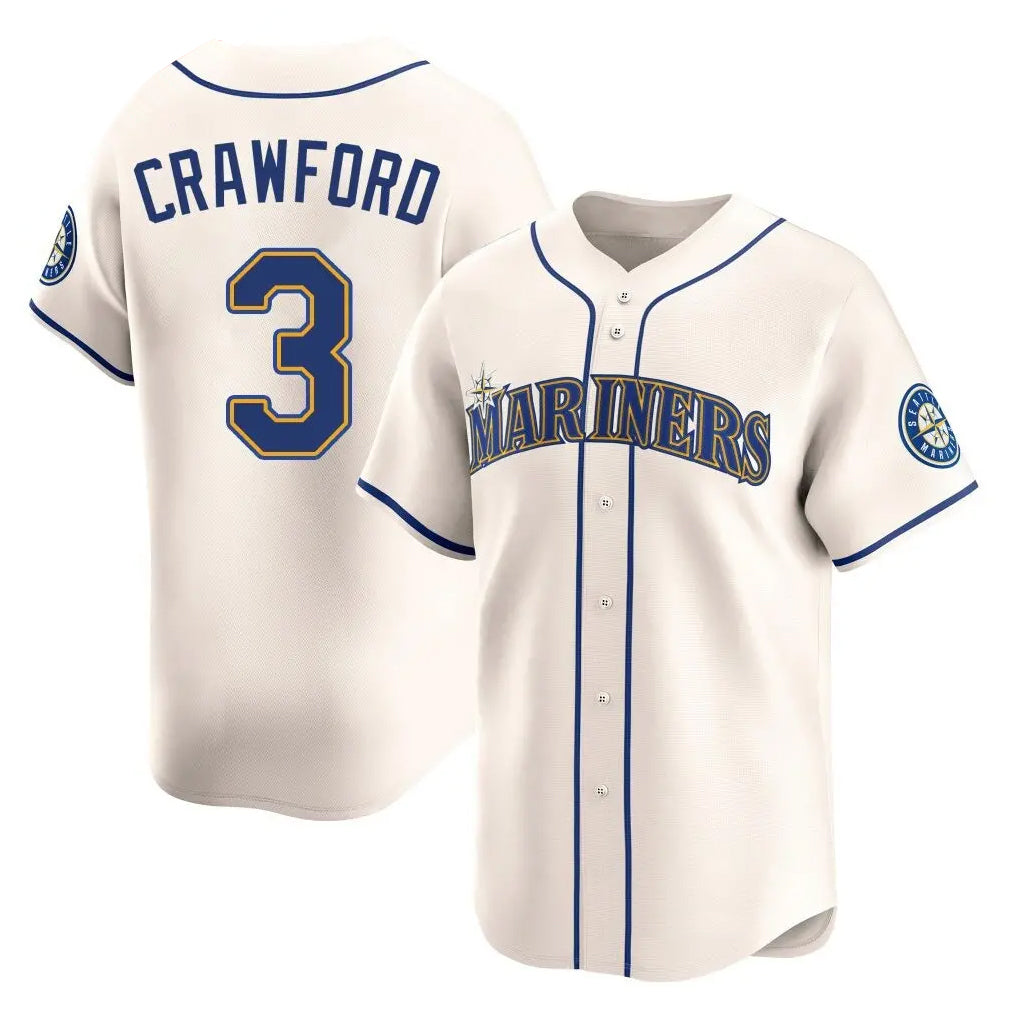 MATTH S.Mariners #3 J.P. Crawford Player Cream Home Limited Stitched Jerseys