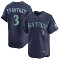 MATTH S.Mariners #3 J.P. Crawford Player Navy Home Limited Stitched Jerseys