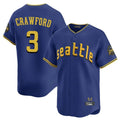 MATTH S.Mariners #3 J.P. Crawford Player Royal City Connect Home Limited Stitched Jerseys