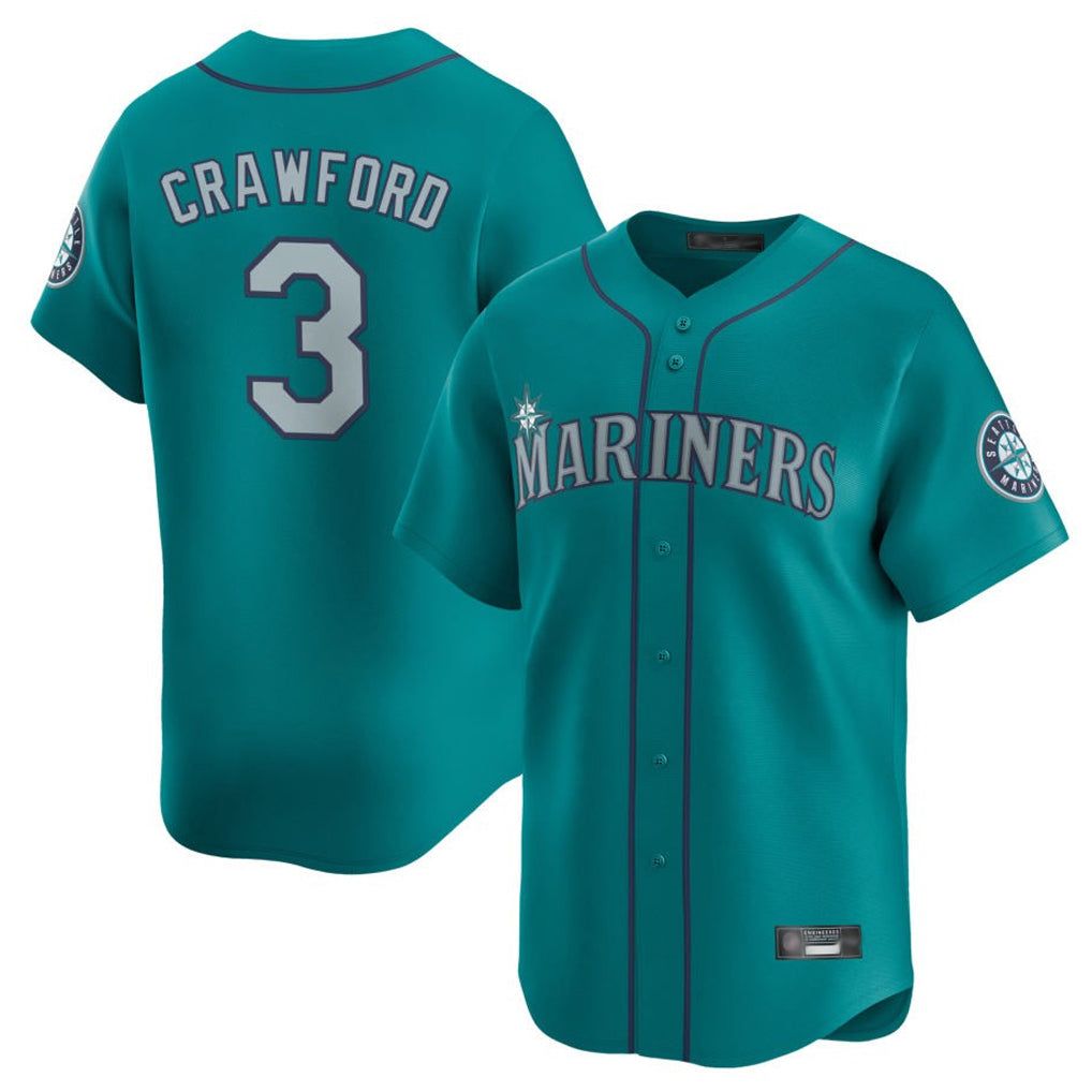 MATTH S.Mariners #3 J.P. Crawford Player Teal Home Limited Stitched Jerseys