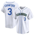MATTH S.Mariners #3 J.P. Crawford Player White Pitch Fashion Game Stitched Jerseys