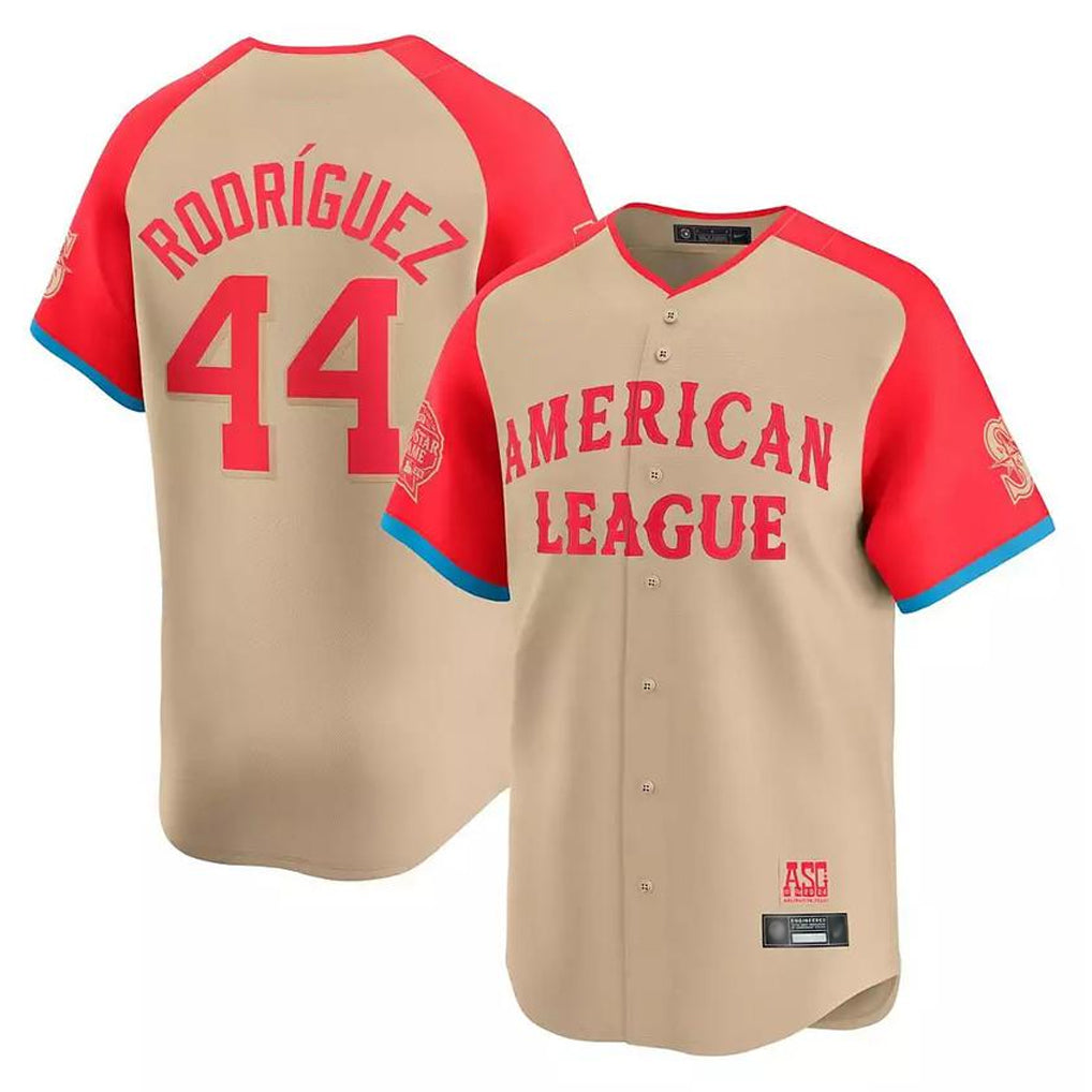 MATTH S.Mariners #44 Julio Rodriguez Player Cream American League All-Star Game Limited Stitched Jerseys