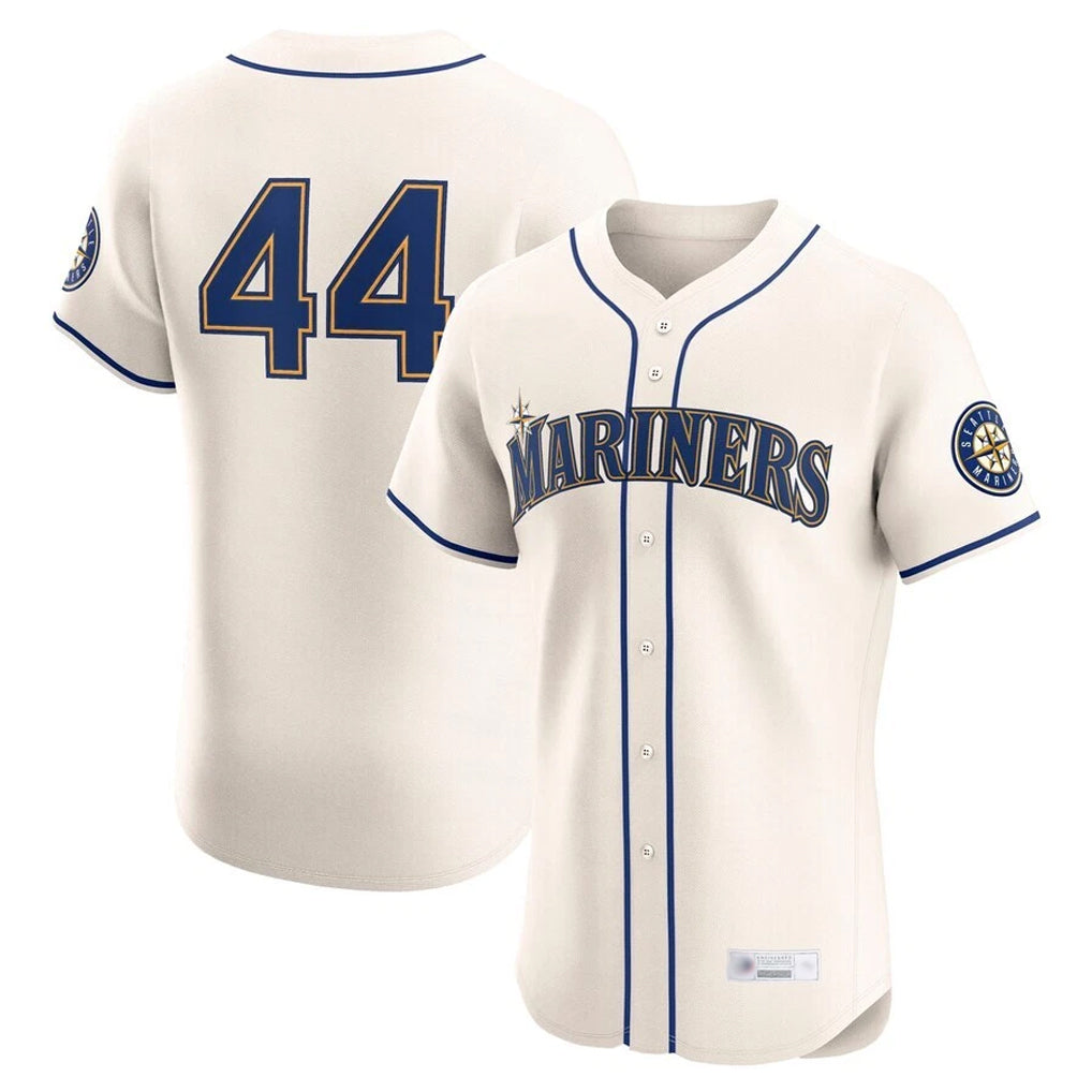 MATTH S.Mariners #44 Julio Rodriguez Player Cream Home Limited Elite Stitched Jerseys