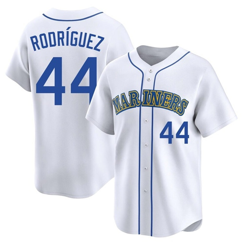 MATTH S.Mariners #44 Julio Rodriguez Player White Pitch Fashion Game Stitched Jerseys