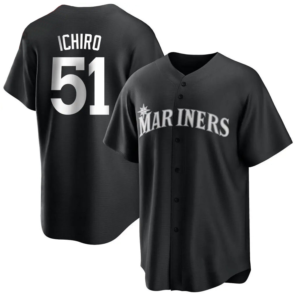 MATTH S.Mariners #51 Ichiro Suzuki Player Black Home Limited Stitched Jerseys