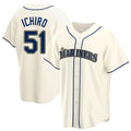 MATTH S.Mariners #51 Ichiro Suzuki Player Cream Home Game Stitched Jerseys