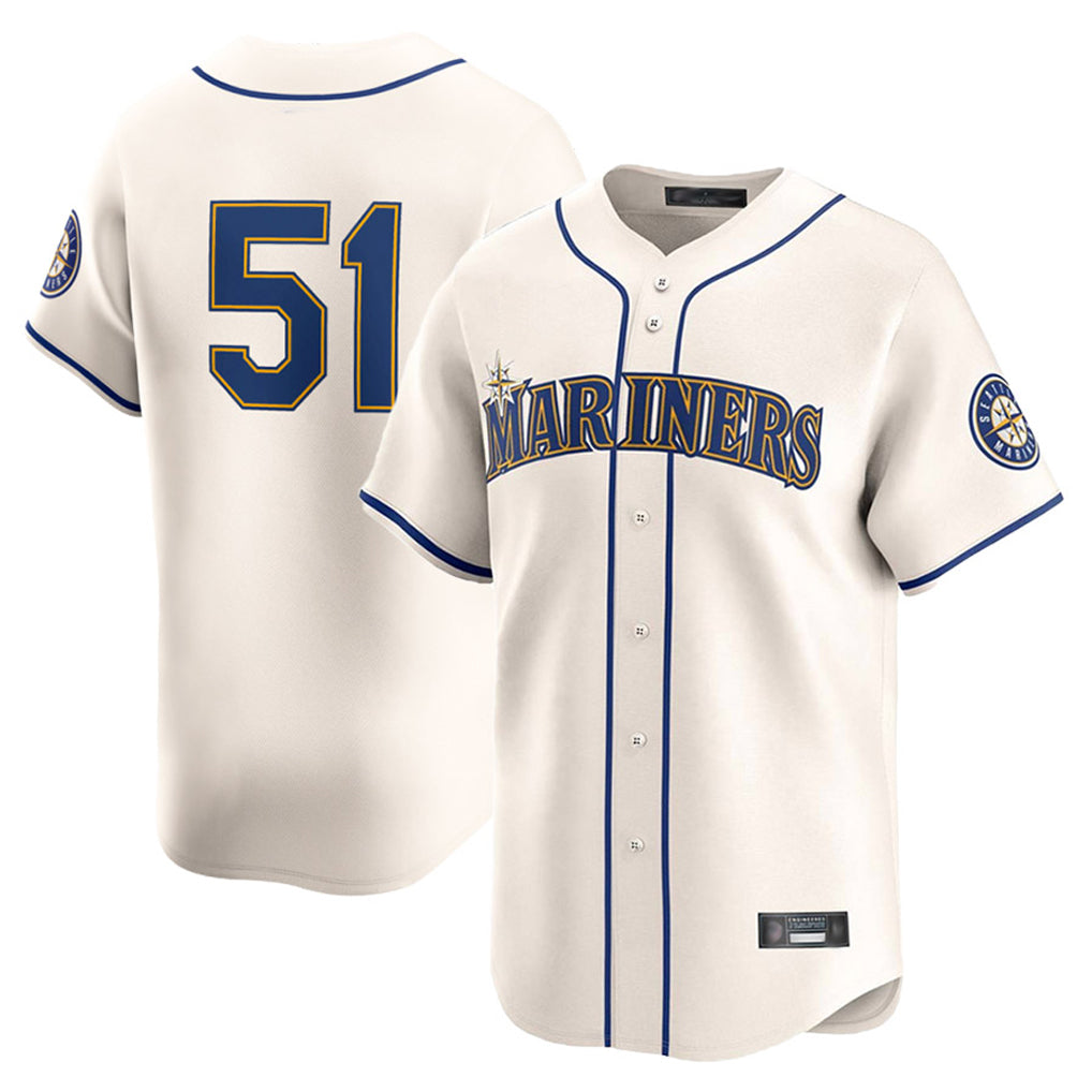 MATTH S.Mariners #51 Ichiro Suzuki Player Cream Home Limited Stitched Jerseys