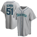MATTH S.Mariners #51 Ichiro Suzuki Player Gray Home Game Stitched Jerseys