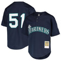 MATTH S.Mariners #51 Ichiro Suzuki Player Navy Majestic Cool Base Game Stitched Jerseys