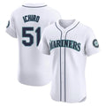 MATTH S.Mariners #51 Ichiro Suzuki Player White Home Limited Elite Stitched Jerseys