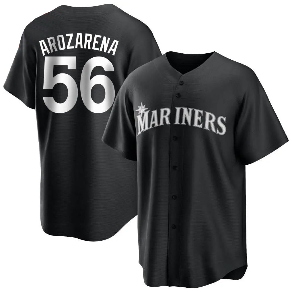 MATTH S.Mariners #56 Randy Arozarena Player Black Home Limited Stitched Jerseys