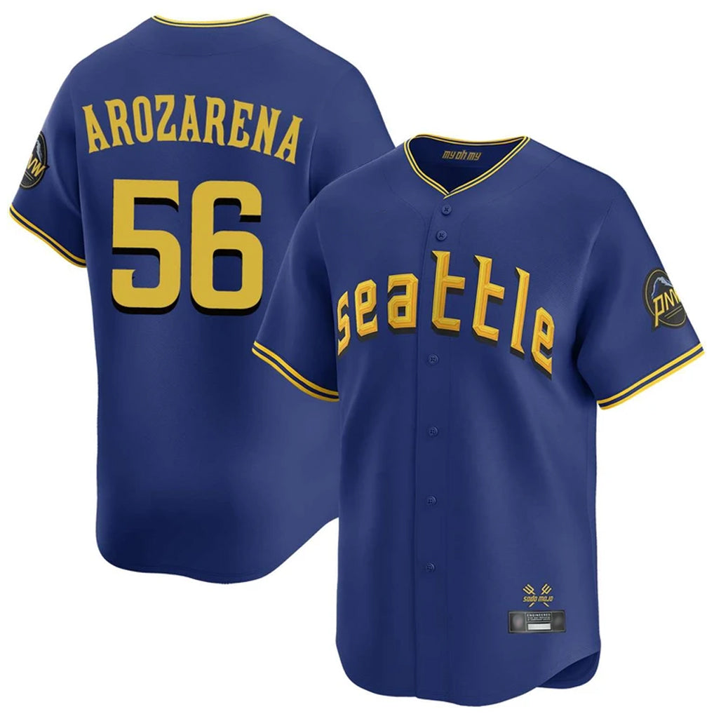 MATTH S.Mariners #56 Randy Arozarena Player Royal City Connect Home Limited Stitched Jerseys