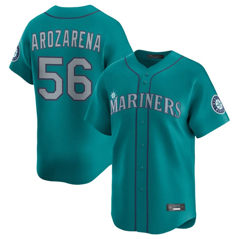 MATTH S.Mariners #56 Randy Arozarena Player Teal Home Limited Stitched Jerseys