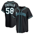 MATTH S.Mariners #58 Luis Castillo Player Black Fashion Home Limited Stitched Jerseys