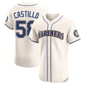 MATTH S.Mariners #58 Luis Castillo Player Cream Home Limited Elite Stitched Jerseys