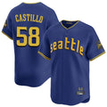 MATTH S.Mariners #58 Luis Castillo Player Royal City Connect Home Limited Stitched Jerseys