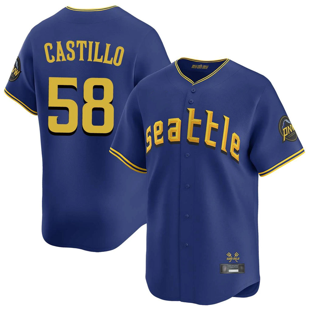 MATTH S.Mariners #58 Luis Castillo Player Royal City Connect Home Limited Stitched Jerseys
