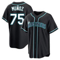 MATTH S.Mariners #75 Andres Munoz Player Black Fashion Home Limited Stitched Jerseys