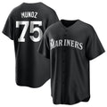 MATTH S.Mariners #75 Andres Munoz Player Black Home Limited Stitched Jerseys