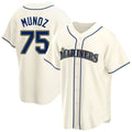 MATTH S.Mariners #75 Andres Munoz Player Cream Home Game Stitched Jerseys