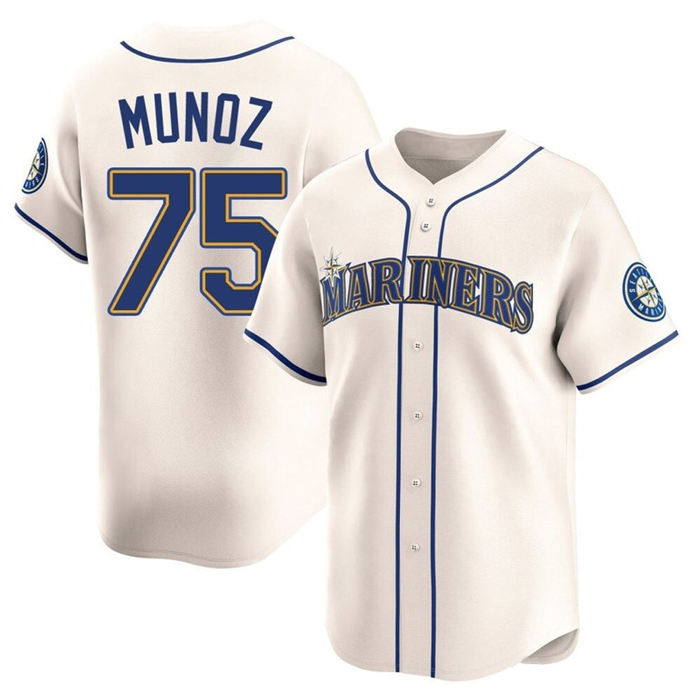 MATTH S.Mariners #75 Andres Munoz Player Cream Home Limited Stitched Jerseys