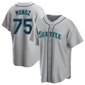 MATTH S.Mariners #75 Andres Munoz Player Gray Home Game Stitched Jerseys