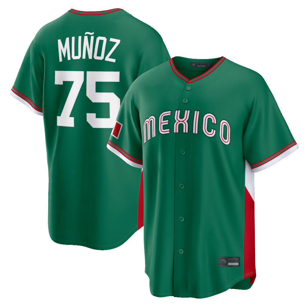 MATTH S.Mariners #75 Andres Munoz Player Green 2026 World Classic Road Home Limited Stitched Jerseys
