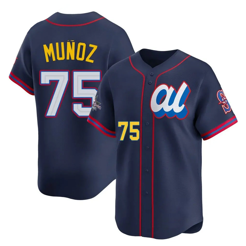 MATTH S.Mariners #75 Andres Munoz Player Navy Limited American League All-Star Edition Stitched Jerseys