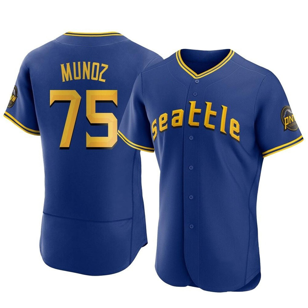 MATTH S.Mariners #75 Andres Munoz Player Royal City Connect Home Limited Elite Stitched Jerseys