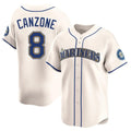 MATTH S.Mariners #8 Dominic Canzone Player Cream Home Limited Stitched Jerseys