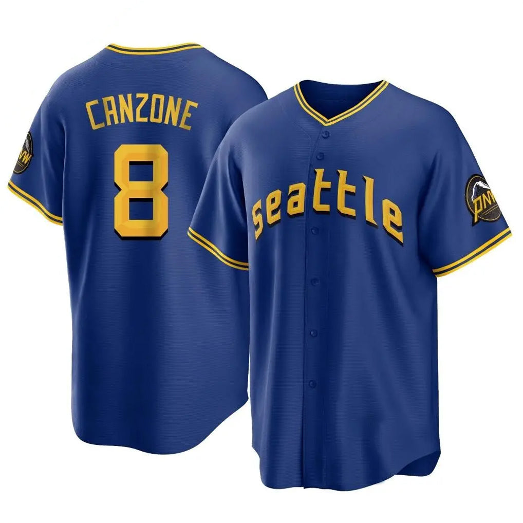 MATTH S.Mariners #8 Dominic Canzone Player Royal City Connect Home Game Stitched Jerseys