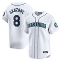 MATTH S.Mariners #8 Dominic Canzone Player White Home Limited Stitched Jerseys
