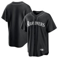 MATTH S.Mariners Blank Player Black Home Limited Stitched Jerseys