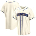 MATTH S.Mariners Blank Player Cream Home Game Stitched Jerseys