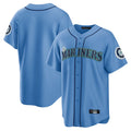 MATTH S.Mariners Blank Player Light Blue Home Limited Stitched Jerseys
