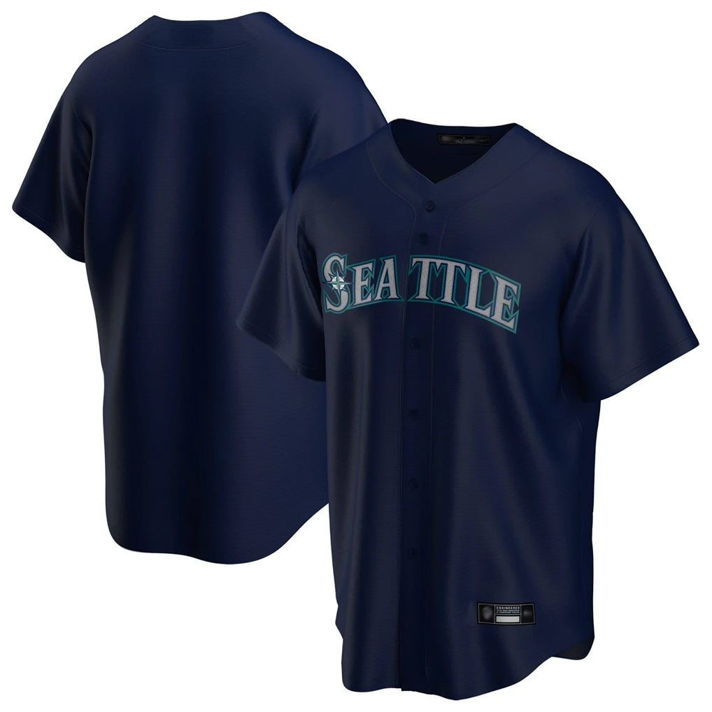 MATTH S.Mariners Blank Player Navy Home Game Stitched Jerseys