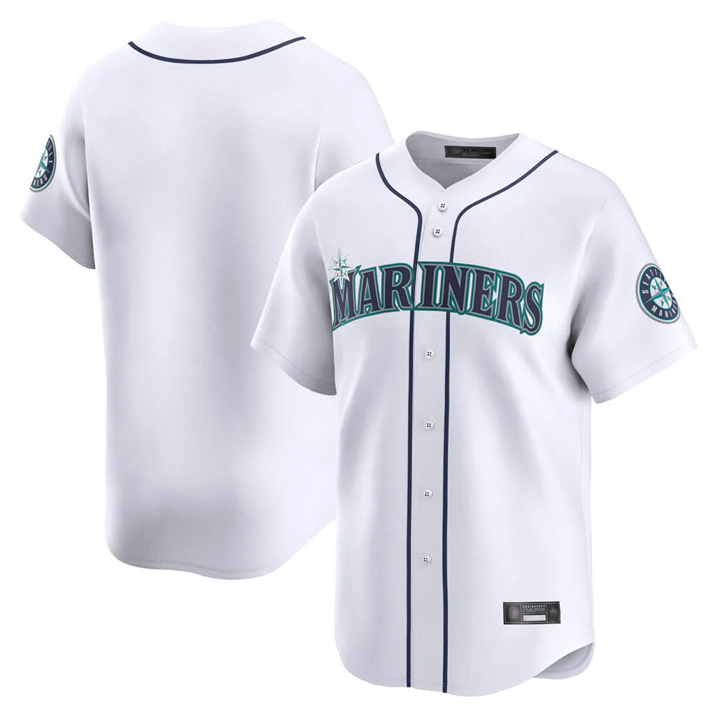 MATTH S.Mariners Blank Player White Home Limited Stitched Jerseys