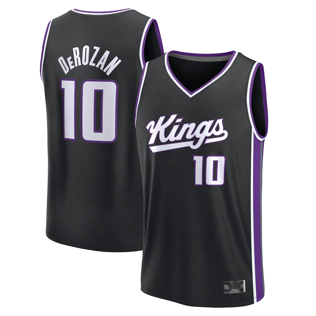 MATTH S.kings #10 DeMar DeRozan Fanatics Black Fast Break Replica Player Jerseys - Icon Edition