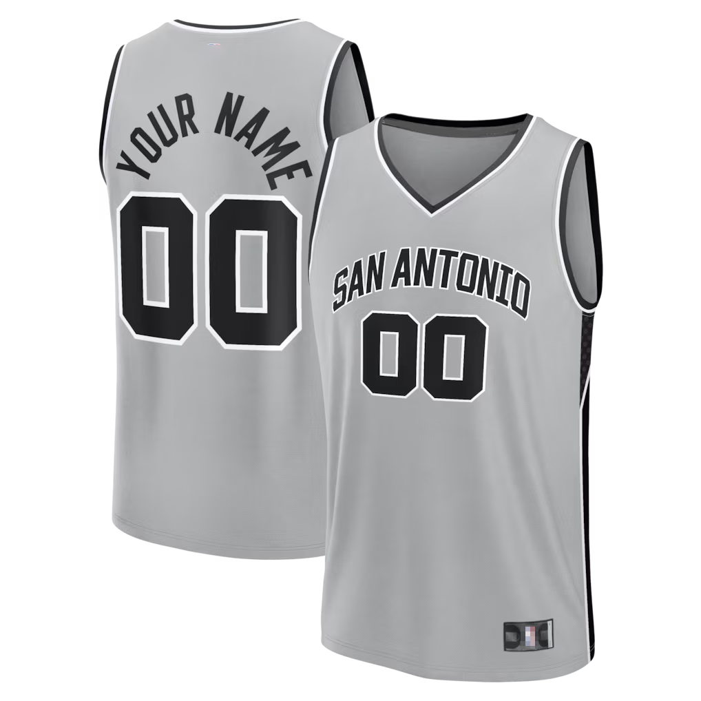 MATTH SA.Spurs Fanatics Silver Fastbreak Custom Jerseys - Statement Edition