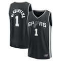 MATTH SA.Spurs #1 Victor Wembanyama Black Swingman Jerseys - Icon Edition