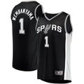 MATTH SA.Spurs #1 Victor Wembanyama Fanatics Black Fast Break Replica Jerseys - Icon Edition