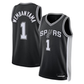 MATTH SA.Spurs #1 Victor Wembanyama Fanatics Black Fast Break Replica Player Jerseys - Icon Edition