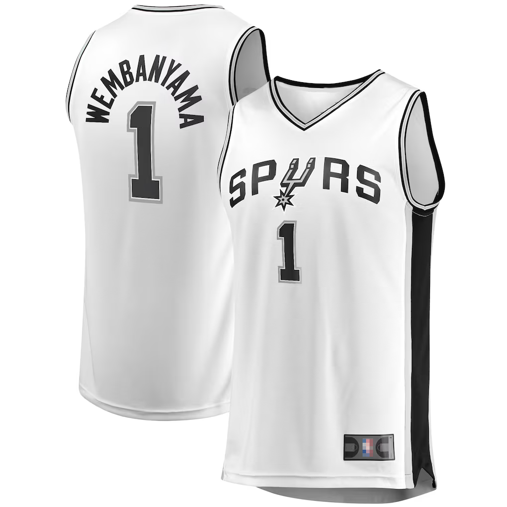 MATTH SA.Spurs #1 Victor Wembanyama Fanatics White Fast Break Replica Player Jerseys - Association Edition