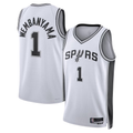 MATTH SA.Spurs #1 Victor Wembanyama White Swingman Jerseys - Association Edition