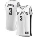 MATTH SA.Spurs #3 Keldon Johnson Fanatics White Fast Break Association Jerseys