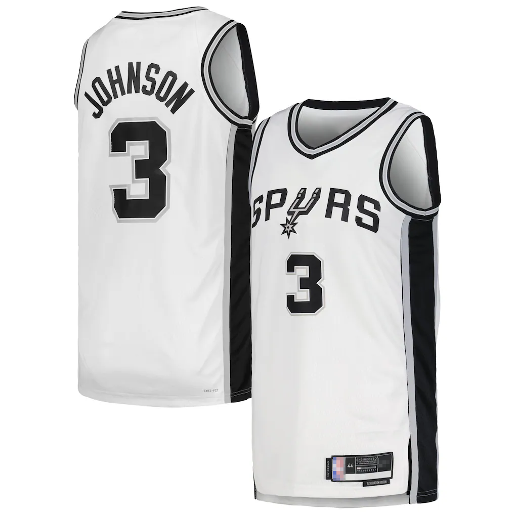 MATTH SA.Spurs #3 Keldon Johnson White Swingman Jerseys - Association Edition