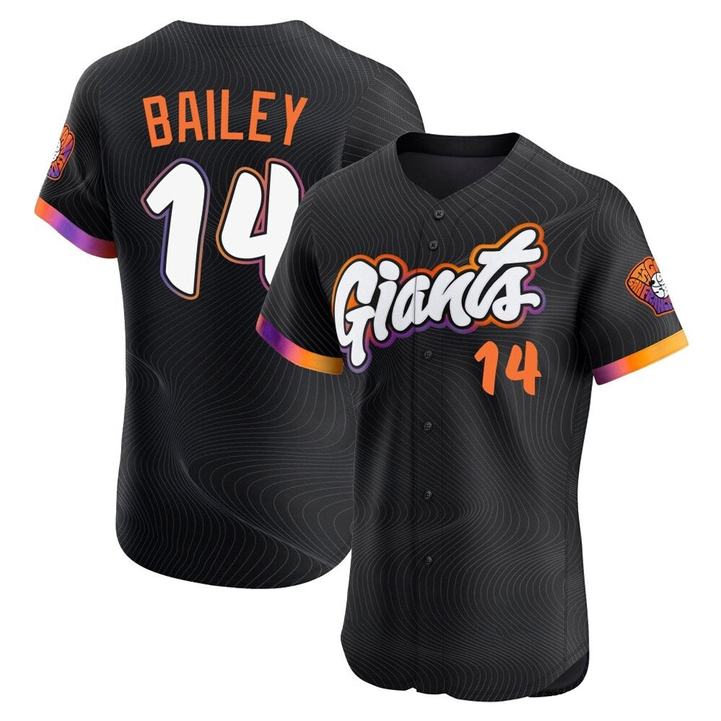 MATTH SF.Giants #14 Patrick Bailey Player Black 2025 City Connect Home Limited Elite Stitched Jerseys