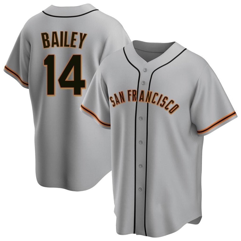 MATTH SF.Giants #14 Patrick Bailey Player Gray Home Game Stitched Jerseys