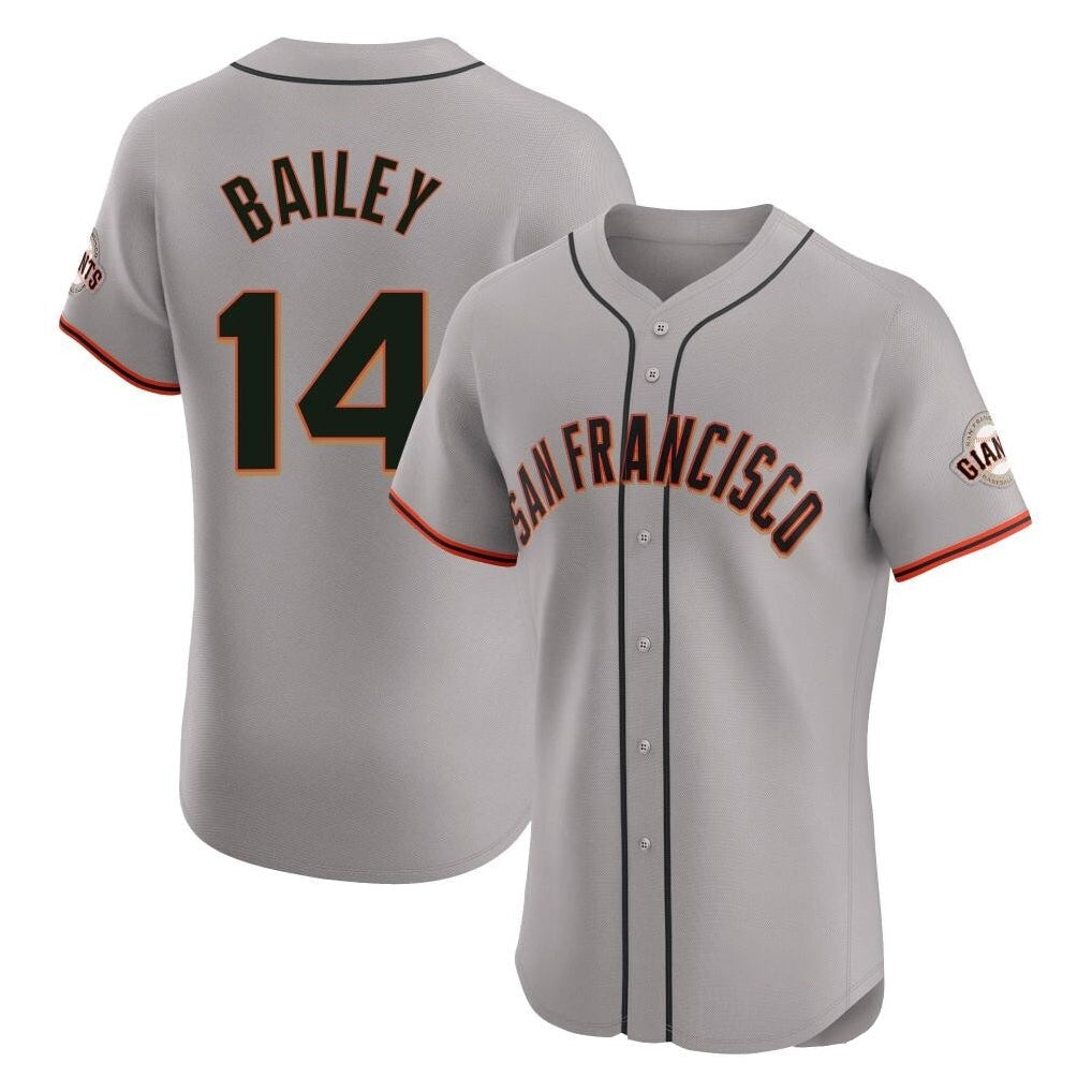 MATTH SF.Giants #14 Patrick Bailey Player Gray Home Limited Elite Stitched Jerseys