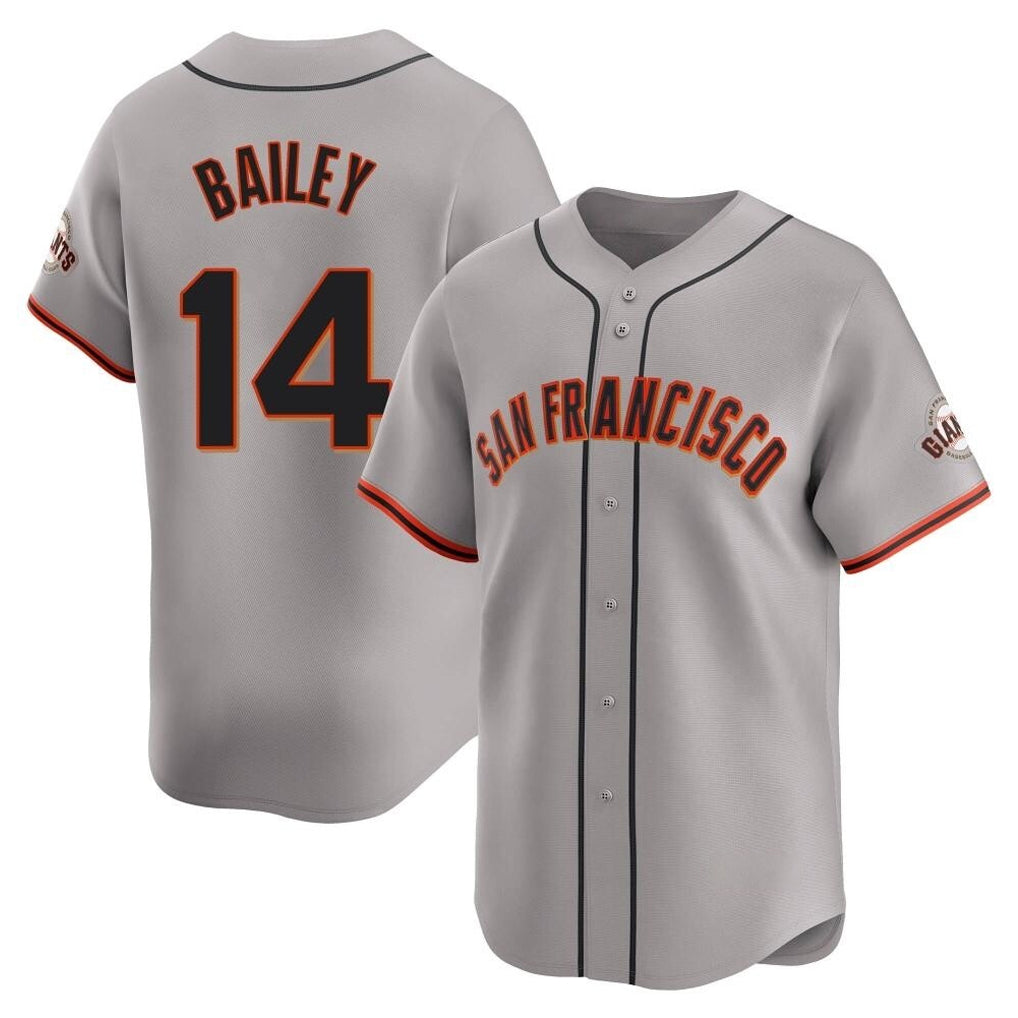 MATTH SF.Giants #14 Patrick Bailey Player Gray Home Limited Stitched Jerseys